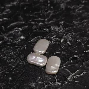 Perła Naturalna Biała Prostokątna 18-19x12-13x3-4 mm