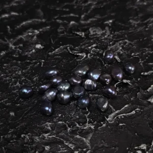 Perła Słodkowodna Czarna Benzynowa 8x5 mm