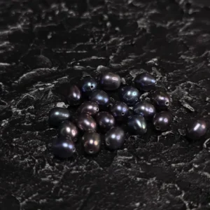 Perła Naturalna Czarny Paw Ryż  9-10x7 mm