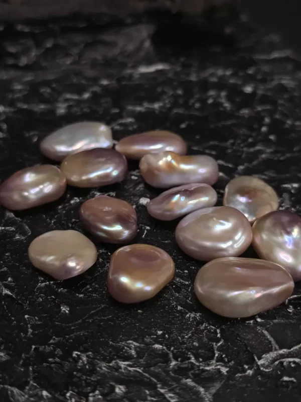 Perła Naturalna Keshi Fioletowa Kropla\Łezka Plaska 20-25mm