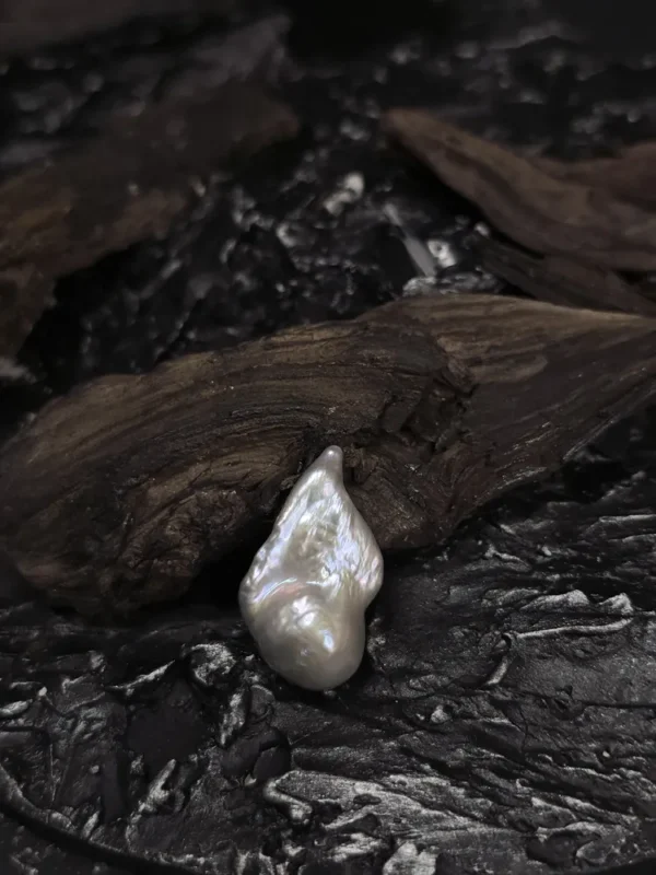 Perła Barokowa Szara  wysokej jakośći 30x18x12mm