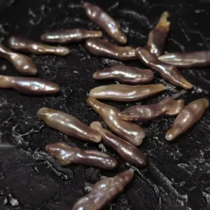 Perła Naturalna Fioletowo-brzoskwiniowa Biwa 25x35 mm