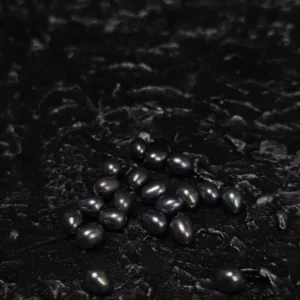 Perła Naturalna Szara Paw Ryż  7x5 mm