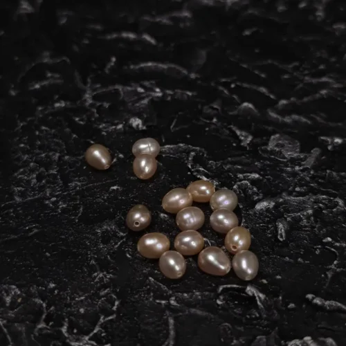 Perła Naturalna Brzoskwiniowa Ryż  7x5 mm