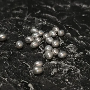 Perła Naturalna Szara Ryż  6x5 mm