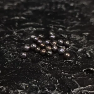 Perła Naturalna Hodowana Ciemnofioletowy  paw Okrągła 6 -5mm