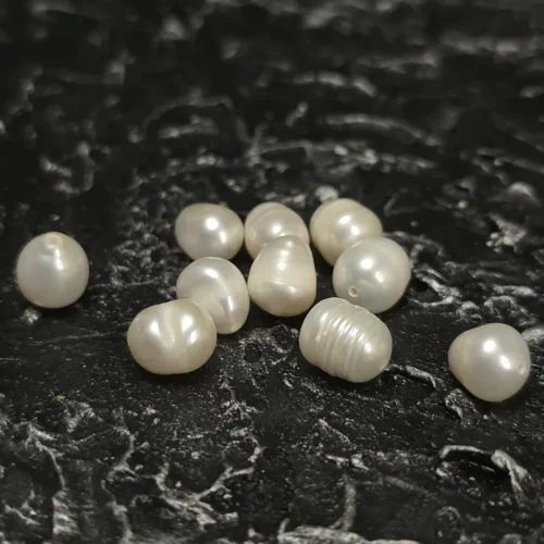 Perła Naturalna Biała Ryż 9x11 mm