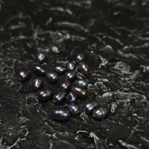 Perła Naturalna Szara paw Ryż 5x6mm