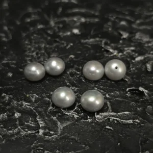 Perły hodowlane Półwiercone Szara 9-10mm