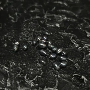 Perła Naturalna Szara Paw Ryż 6x4mm