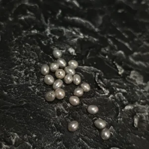 Perła Naturalna Szara Ryż 6x4mm
